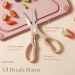CAROTE 9-Piece Pink Knife Set with Sharpener
