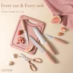 CAROTE 9-Piece Pink Knife Set with Sharpener