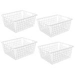 14" Wire Freezer Storage Baskets, Set of 4