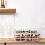 14" Wire Freezer Storage Baskets, Set of 4