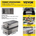 VEVOR 12V Portable Refrigerator with App Control