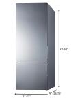 28" Bottom Freezer Refrigerator with LED Lighting