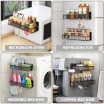 Aufworld Magnetic Spice Rack with Hooks - 2 Pack