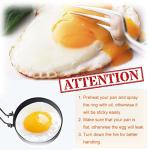 COTEY 3.5" Egg Rings Set with Silicone Handle