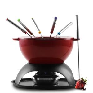 Artestia 11-Piece Cast Iron Fondue Set