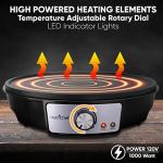 NutriChef Electric Griddle & Crepe Maker 12”