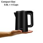 Compact 0.8L Stainless Steel Electric Kettle