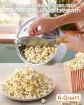 Cook N Home 6 Quart Aluminum Stovetop Popcorn Popper