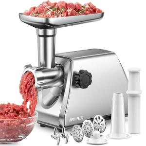 AIRMSEN Electric Meat Grinder – Stainless Steel Sausage Maker