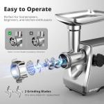 AIRMSEN Electric Meat Grinder – Stainless Steel Sausage Maker