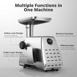 AIRMSEN Electric Meat Grinder – Stainless Steel Sausage Maker