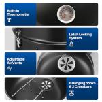 VIVOHOME 3-in-1 Vertical Charcoal Smoker Grill