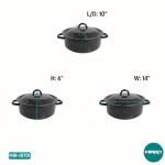 Mirro 4.5 Quart Black Speckled Enamel Dutch Oven