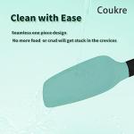 Coukre Silicone Spatula Set - 5 Piece, Aqua Green