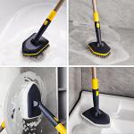 Yocada 2-in-1 Tub Tile Scrubber with Adjustable Pole