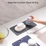 Mini Silicone Dish Drying Mat for Kitchen Counter
