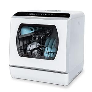 Hermitlux Portable Countertop Dishwasher with 5 Programs