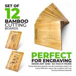 Set of 12 Plain Bamboo Cutting Boards