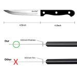 24-Piece Black Serrated Steak Knives Set