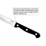 24-Piece Black Serrated Steak Knives Set