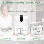 Mini Electric Garlic Crusher, USB Rechargeable Processor