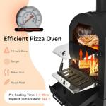Wood Fired Outdoor Pizza Oven with Waterproof Cover