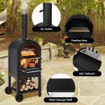 Wood Fired Outdoor Pizza Oven with Waterproof Cover