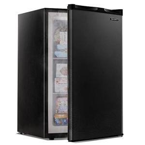 Euhomy 3.0 Cu Ft Compact Mini Freezer, Black