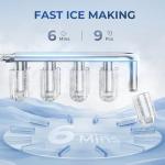 Euhomy Compact Ice Maker - Makes 9 Cubes Quickly