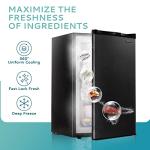 Euhomy 3.0 Cu Ft Compact Mini Freezer, Black