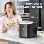 Euhomy Compact Ice Maker - Makes 9 Cubes Quickly