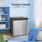 LHRIVER Compact Mini Upright Freezer with Shelves