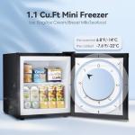 LHRIVER Compact Mini Upright Freezer with Shelves