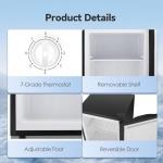 LHRIVER Compact Mini Upright Freezer with Shelves