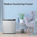 LHRIVER Compact Mini Upright Freezer with Shelves