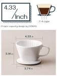 DOWAN Manual Pour Over Coffee Maker, White