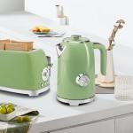 SUSTEAS Retro Green Electric Kettle with Thermometer