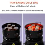 Electric Charcoal Starter with Tongs and Longer Cord