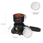 Electric Charcoal Starter with Tongs and Longer Cord