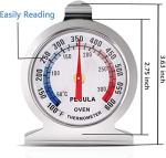 Analog Oven Thermometer 50-300°C/100-600°F Stainless Steel