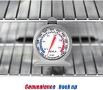 Analog Oven Thermometer 50-300°C/100-600°F Stainless Steel