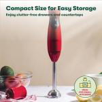 BELLA Hand Blender with Whisk - Portable Mixer