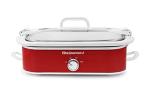 Elite Gourmet 3.5Qt Casserole Slow Cooker, Red