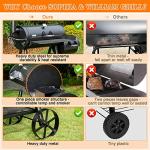 Sophia & William Heavy-Duty Outdoor Charcoal Smoker