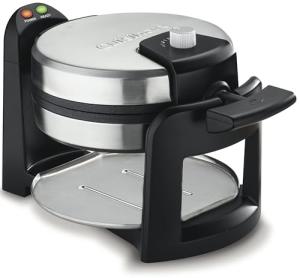 Cuisinart Round Flip Belgian Waffle Maker, Black/Silver