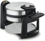 Cuisinart Round Flip Belgian Waffle Maker, Black/Silver