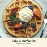 Cuisinart Round Flip Belgian Waffle Maker, Black/Silver