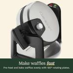 Cuisinart Round Flip Belgian Waffle Maker, Black/Silver