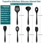 TeamFar 7-Piece Silicone Cooking Utensil Set