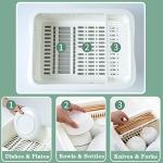 Plastic Dish Drying Rack with Drainboard and Cover